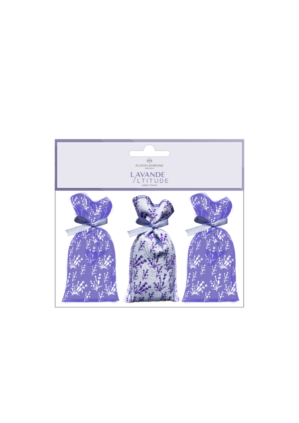 3er Set Lavendelsäckchen (Lavendelmotiv)