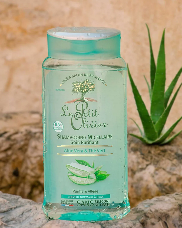 Shampoo für fettiges Haar Aloe Vera & grüner Tee 250 ml - Le Petit Olivier