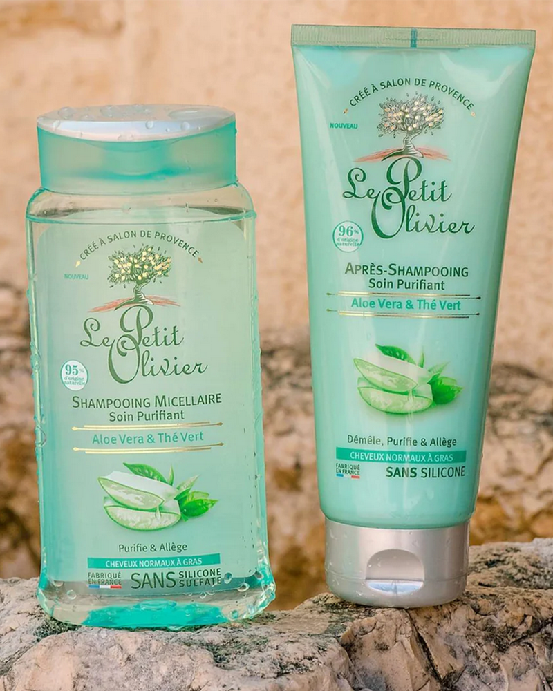 Shampoo für fettiges Haar Aloe Vera & grüner Tee 250 ml - Le Petit Olivier