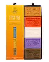 Geschenkbox mit 5 verschiedenen Gäste-Seifen à 60 g