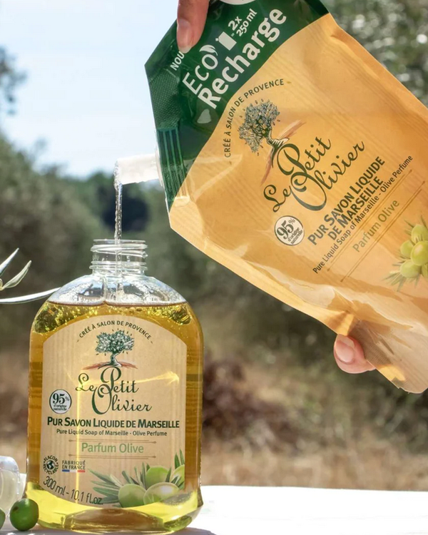 Öko-Nachfüllpackung Marseiller Flüssigseife Olive 500 ml - Le Petit Olivier