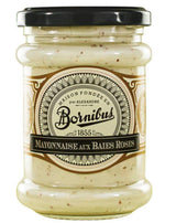 Bornibus Mayonnaise mit rosa Pfefferbeeren cremige Feinkostsauce im Glas aus Frankreich von Maison Bornibus 1855