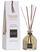 Collines de Provence Duftdiffuser Ebenholz mit Glasflakon, Duftstäbchen und Verpackung
