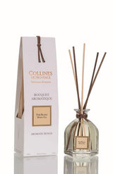Collines de Provence Duftdiffuser Weißer Tee mit Glasflakon, Duftstäbchen und Verpackung