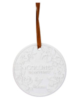Collines de Provence Duftkeramik Rose & Hibiskus mit floraler Prägung und braunem Aufhängeband