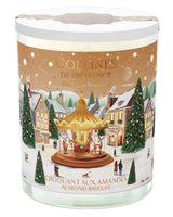 Collines de Provence Duftkerze Mandelgebäck 180gr im Glas mit weihnachtlich gestaltetem Etikett