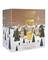 Collines de Provence Verpackung der Duftkerze Mandelkeks mit winterlichem Karussellmotiv