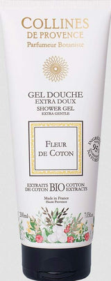 Collines de Provence Duschgel Baumwollblüte mit Bio-Baumwollextrakten für eine sanfte und pflegende Reinigung der Haut.