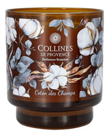 Collines Duftkerze Duftrichtung Baumwolle in braunem Glas