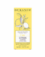 Durance Eau de Toilette Homme Citron Corse 100 ml Verpackung mit Zitronenmotiv