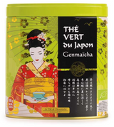 Bio Grüner Sencha Tee mit geröstetem Reis "Thé vert genmaicha" Metalldose 100 g / DE-ÖKO-006