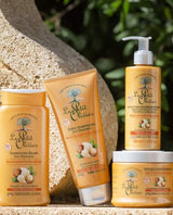 Le Petit Olivier Haarpflege-Serie mit Shampoo, Spülung, Haarbalsam ohne Ausspülen und Haarmaske mit Sheabutter und Macadamia