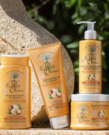 Le Petit Olivier Haarpflege-Serie für trockenes Haar mit Shampoo, Spülung, Haarmaske und Haarbalsam ohne Ausspülen mit Sheabutter und Macadamia