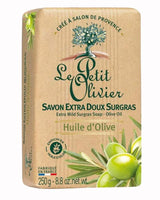 Le Petit Olivier feste Seife mit Olivenöl in Papierverpackung