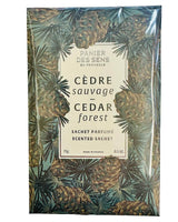 Panier des Sens Duftsachet Zedernholz: Dekorativer Duftbeutel für Schrank & Wäsche mit cedar forest