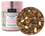 Bio Kräutertee mit Pfirsich, Eisenkraut & Blutorange in Glasdose 65 g / DE-ÖKO-006