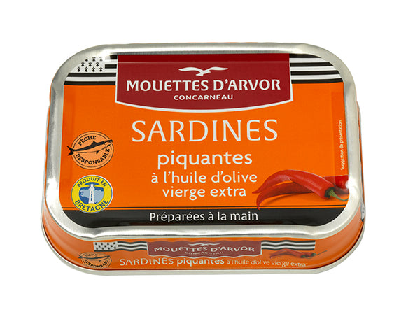 Sardinen 'Piquantes' mit Chili 115 g Dosenkonserve - Les Mouettes d'Arvor