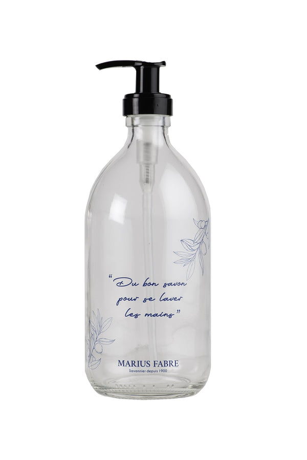 Glasflasche für Flüssigseife 500 ml (ohne Inhalt) - Marius Fabre