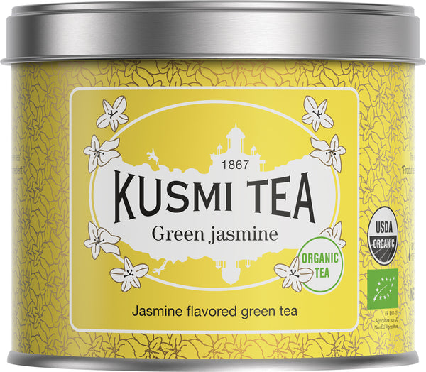 Bio Grüner Tee 'Thé vert Jasmin' mit Jasminblüten in der 90 g (Metalldose) / DE-ÖKO-006