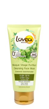 Gesichtsmaske mit grüner Tonerde für fettige Haut 75 ml - Lovea