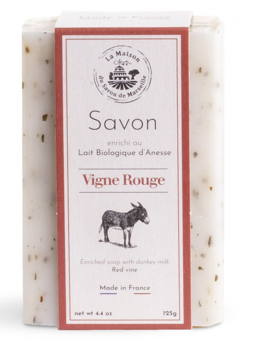 Eselsmilchseife rotes Weinlaub 125 g - Maison du Savon