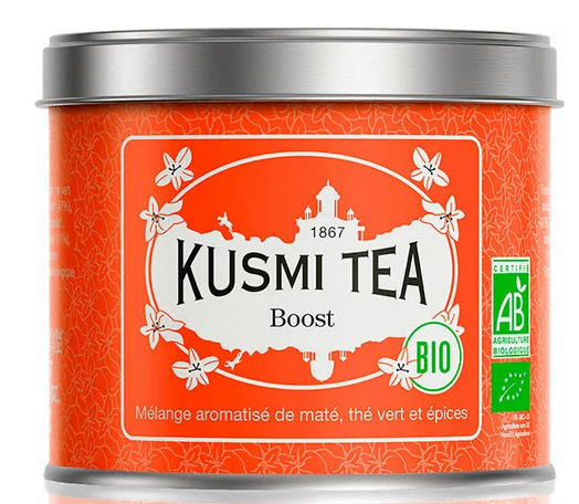 Bio Mate-Teemischung 'Boost' mit grünem Tee & Gewürzen in der 100 g (Metalldose) / DE-ÖKO-006
