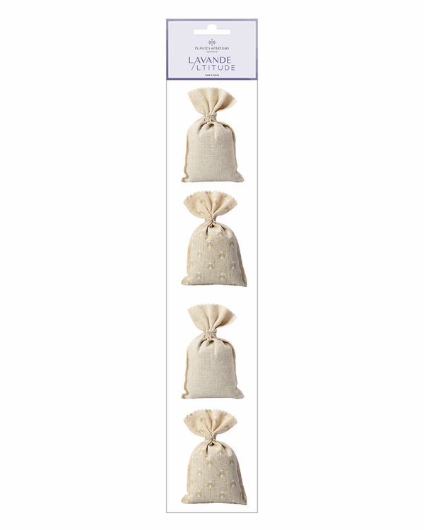 4 er Set Lavendelsäckchen beige
