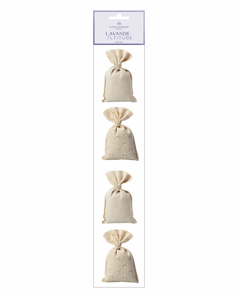 4 er Set Lavendelsäckchen beige