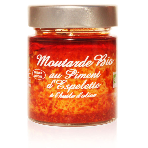 Bio Senf mit Espelette Pfeffer 130 g / DE-ÖKO-006