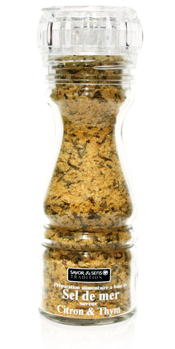 Meersalz mit Zitrone & Thymian in Salzmühle 160 g