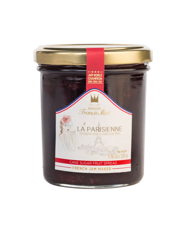 Fruchtaufstrich 'La Parisienne' mit Erdbeere, Sauerkirsche & Mohnblumenaroma 220 g