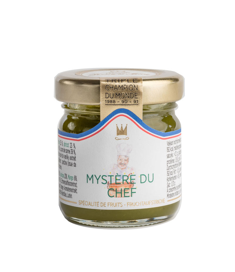 Fruchtaufstrich 'Mystère du Chef' mit Aprikose, Mango, Pfirsich & Passionsfrucht 45 g