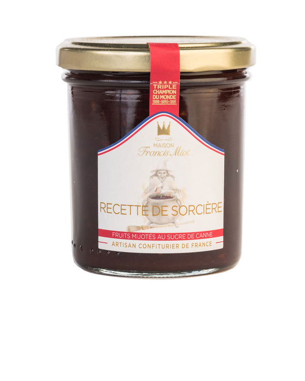 Fruchtaufstrich 'Recette de Sorcière' mit Pflaume, Hagebutte & Himbeere 220 g