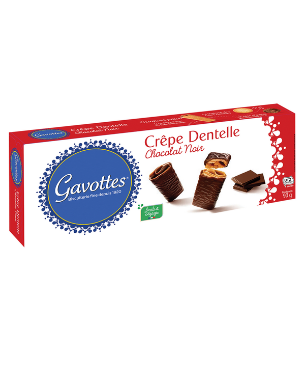 Waffelröllchen mit Zartbitterschokolade 90 g