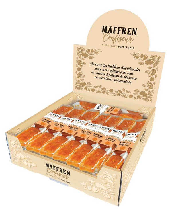 Nougat mit kandierten Orangenscheiben weich 100 g