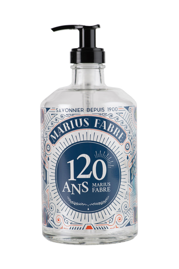 Pumpflasche aus Glas "ohne Inhalt" 120 Jahre Edition