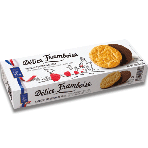 Butterkekse mit Himbeeren & Zartbitterschokolade 130 g