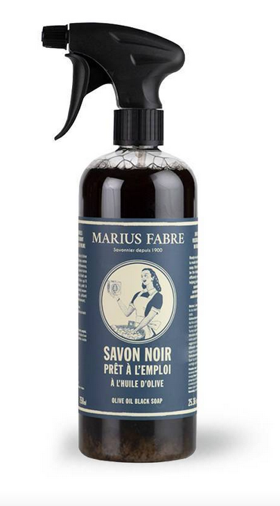 Schwarze Flüssigseife mit Zerstäuber 750 ml