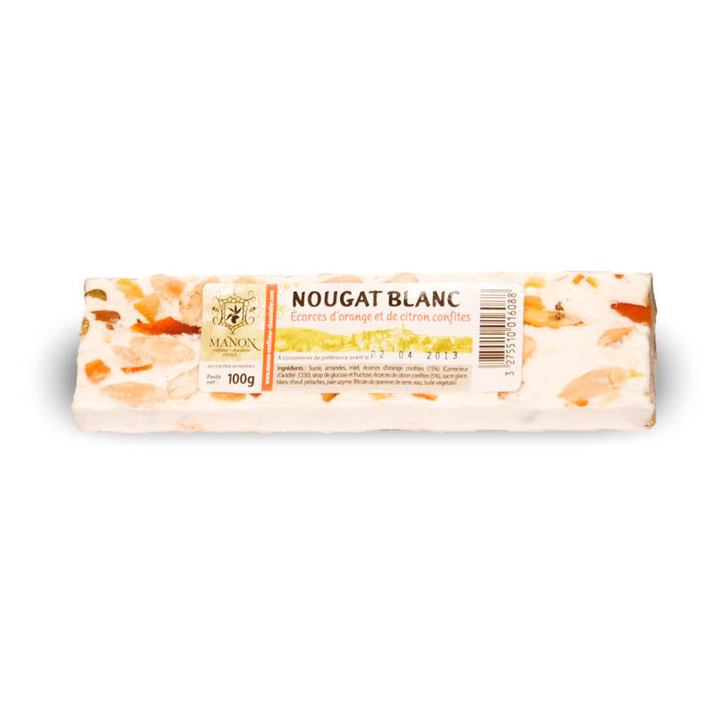 Weißer Nougat mit Orange & Zitrone weich 100 g