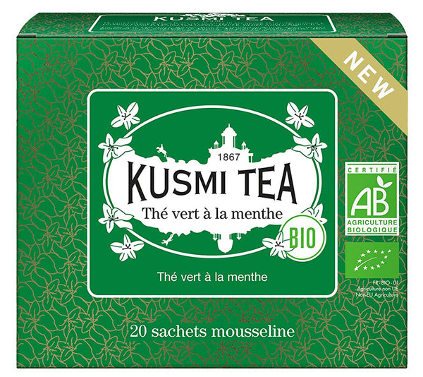Bio Grüner Tee Thé vert à la menthe 40 g Pappschachtel / DE-ÖKO-006