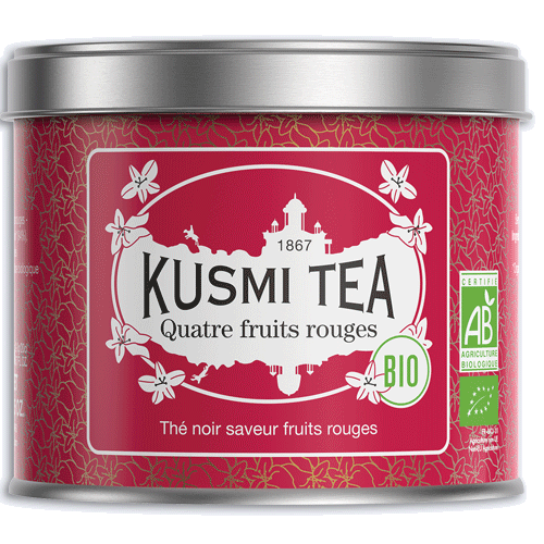 Bio Schwarzer Tee Quatre fruits rouges 100 g Metalldose / DE-ÖKO-006