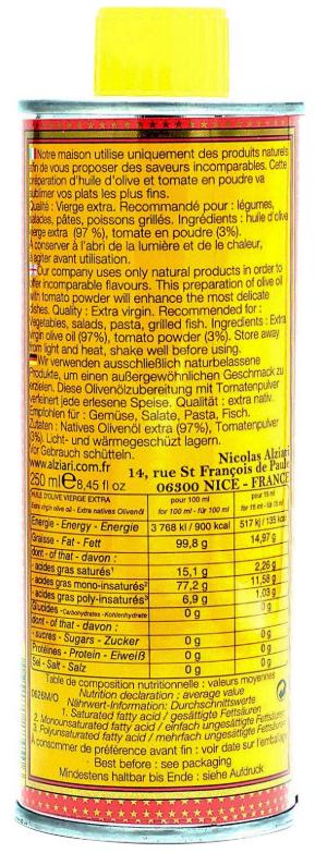 Olivenöl mit Tomaten 250 ml