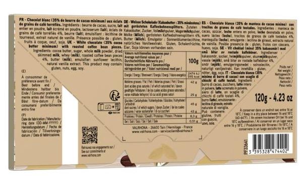 Blonde Schokoladentafel mit 35% Kakao 120 g