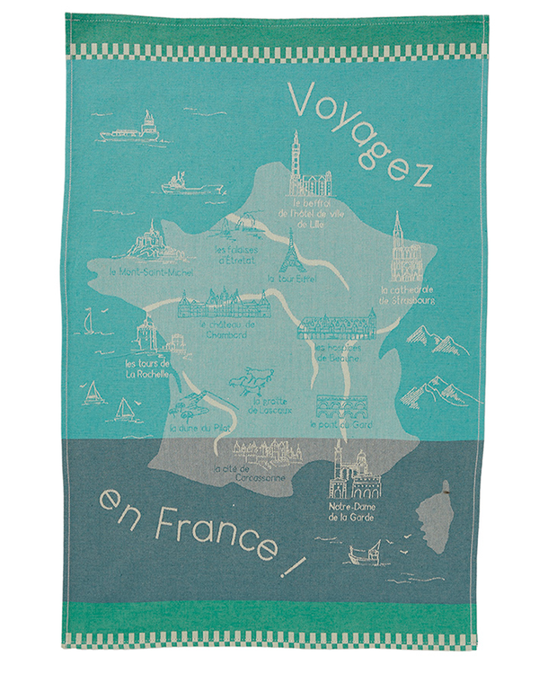 Geschirrtuch Jacquard Voyagez en France