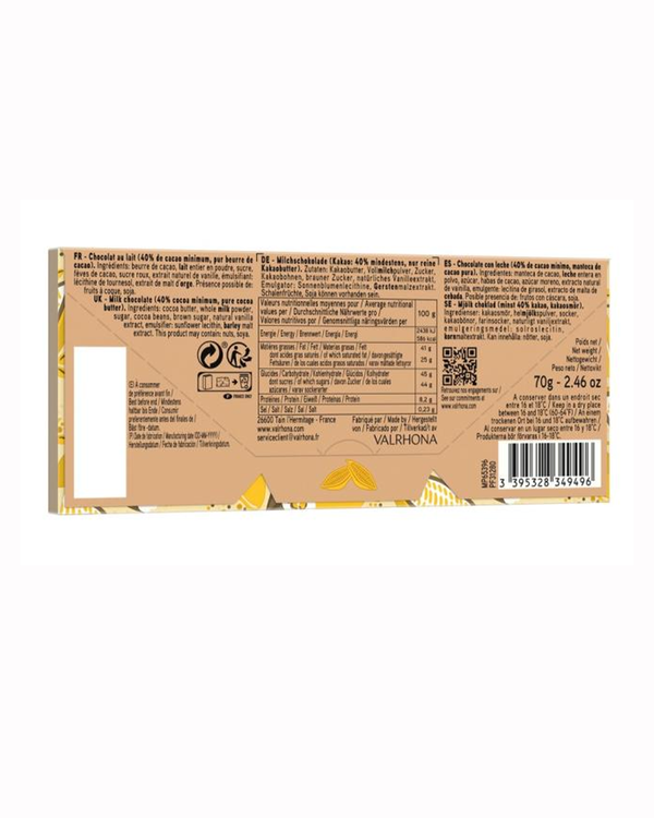 Vollmilch-Schokoladentafel mit 40% Kakao 70 g