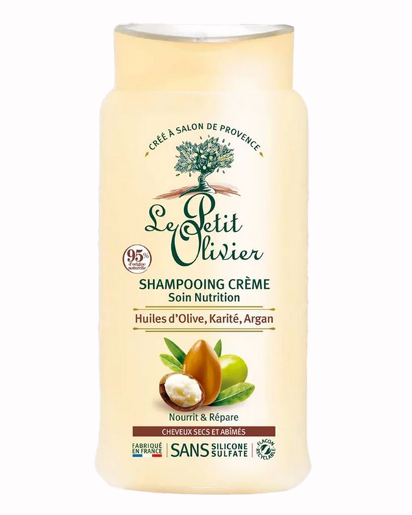 Shampoo für trockenes & geschädigtes Haar Olive, Shea, Argan 250 ml - Le Petit Olivier