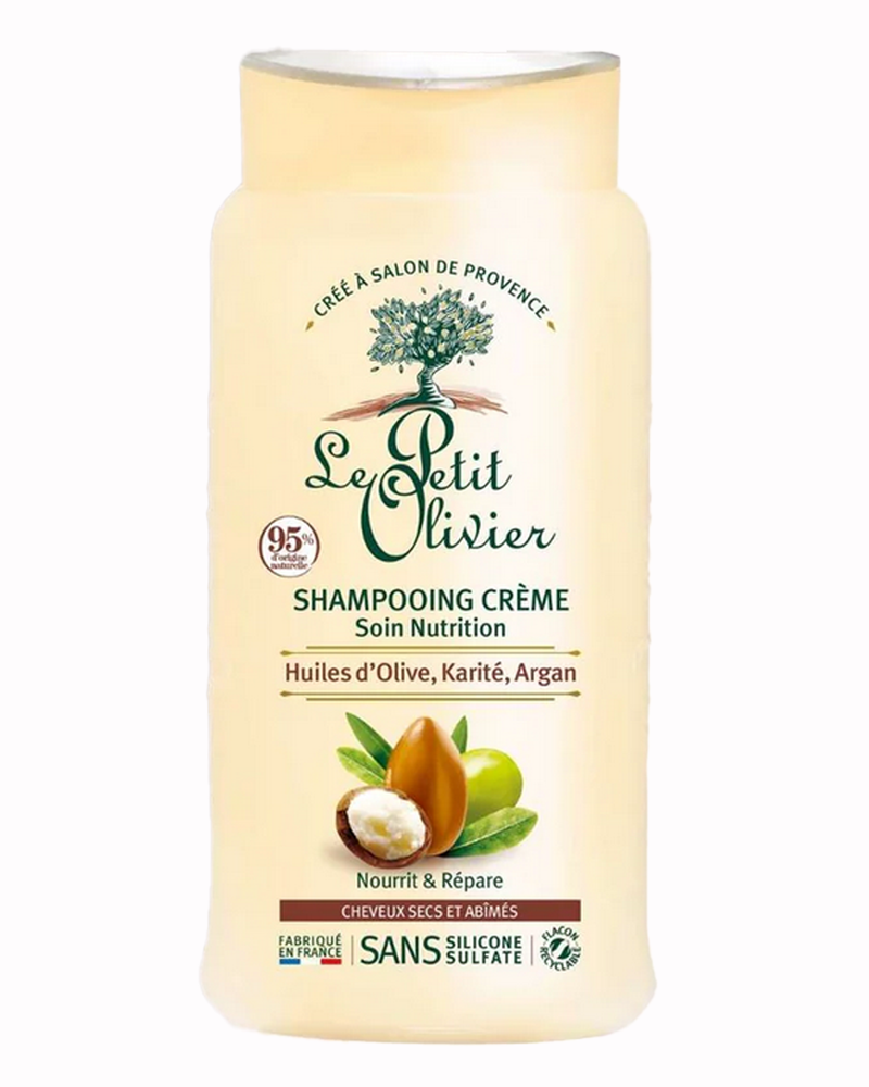 Shampoo für trockenes & geschädigtes Haar Olive, Shea, Argan 250 ml - Le Petit Olivier