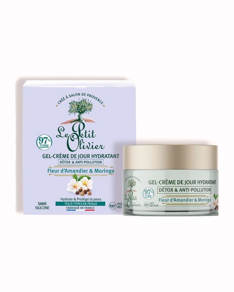 Tages Creme Gel (Gel-Crème) mit Mandelblüte & Moringa 50ml - Le Petit Olivier