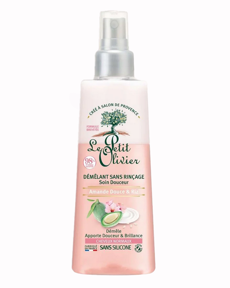 Spülung für normales Haar im Spray Mandelblüte & Reiscreme ohne Ausspülen 150 ml - Le Petit Olivier