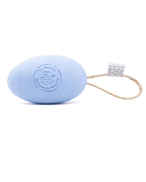Ovale Seife mit Kordel Lotusblüte 175 g